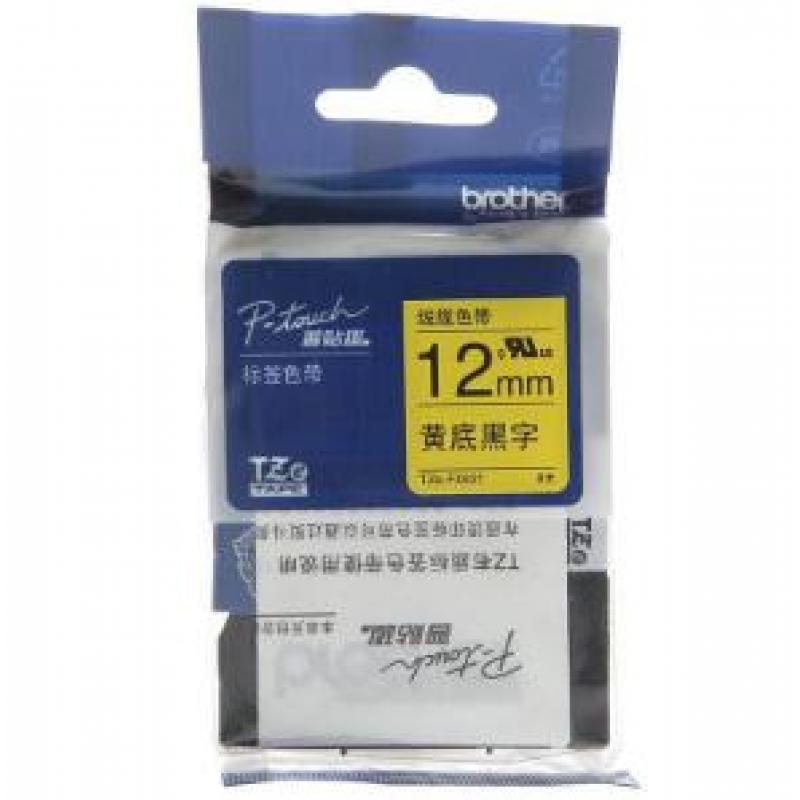 兄弟(brother） TZe-FX631 标签机色带 (单位:卷) 黄底黑字