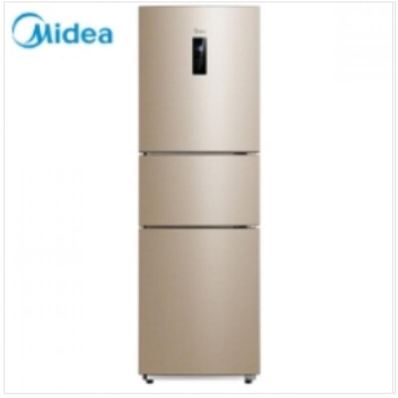 美的(Midea)258升 三门冰箱 双变频一级能效风冷无霜 节能静音宽幅变温 智能电冰箱 睿智金